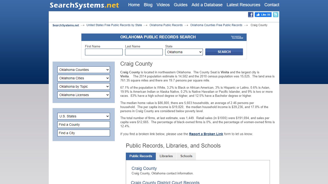 Craig County Criminal and Public Records